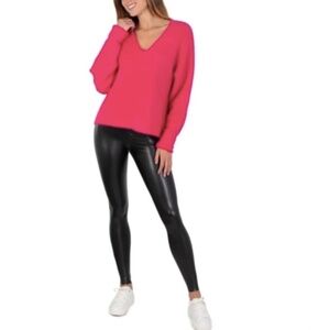 NWT Joie Limited Edition Faux/Vegan Leather Black Leggings SIZE XXL